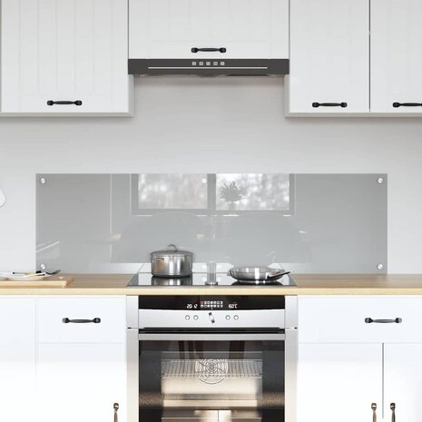Keuken Spatscherm 2 pcs Lichtgrijs 70 x 40 cm gehard glas 1