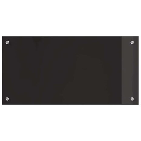Keuken Achterwand 2 pcs Zwart 80 x 40 cm gehard glas 4