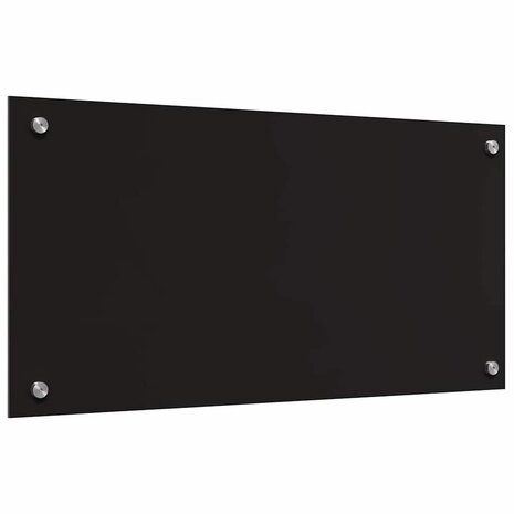 Keuken Achterwand 2 pcs Zwart 80 x 40 cm gehard glas 6