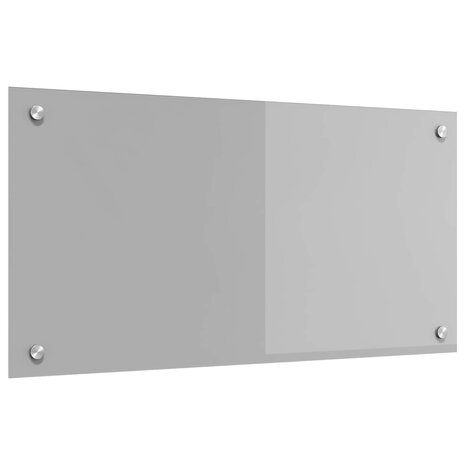 Keuken Spatscherm Lichtgrijs 80 x 40 cm gehard glas 1