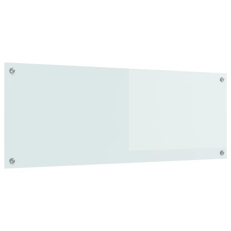 Keuken Spatscherm Wit 110 x 40 cm gehard glas 1