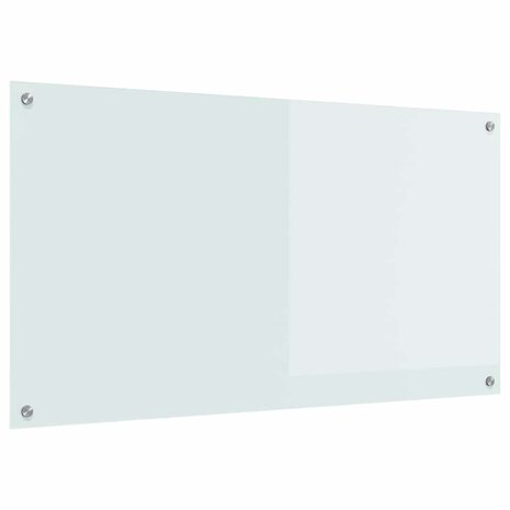 Keuken Spatscherm Wit 110 x 60 cm gehard glas 2