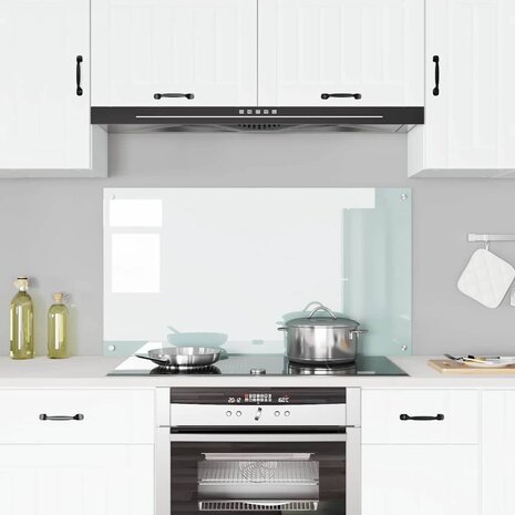 Keuken Spatscherm Wit 110 x 60 cm gehard glas 3