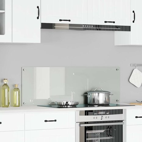 Keuken Spatscherm Doorzichtig 120 x 40 cm gehard glas 1