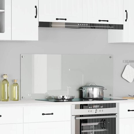 Keuken Spatscherm Doorzichtig 120 x 50 cm gehard glas 1