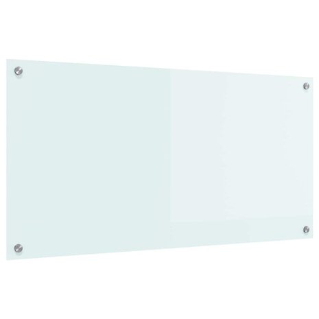 Keuken Achterwand Wit 100 x 50 cm gehard glas 2