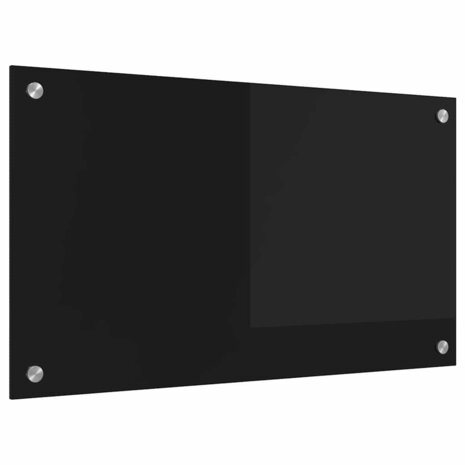 Keuken Achterwand Zwart 70 x 40 cm gehard glas 2