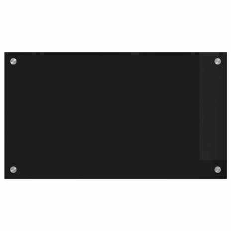 Keuken Achterwand Zwart 70 x 40 cm gehard glas 4