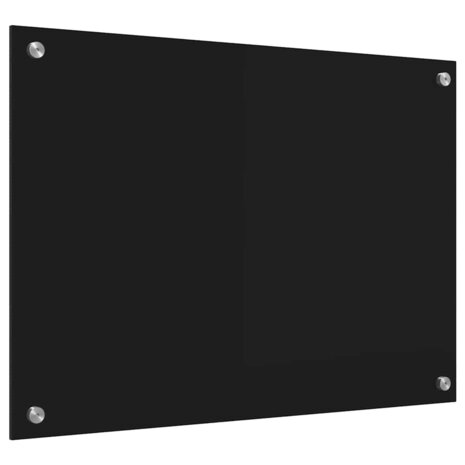 Keuken Achterwand Zwart 70 x 50 cm gehard glas 6