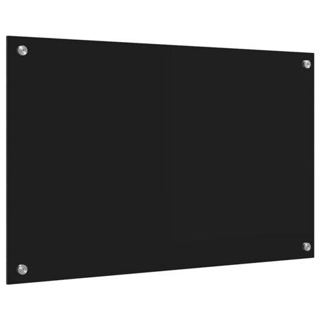 Keuken Achterwand Zwart 80 x 50 cm gehard glas 6