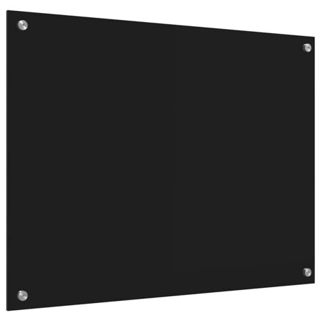 Keuken Achterwand Zwart 80 x 60 cm gehard glas 6