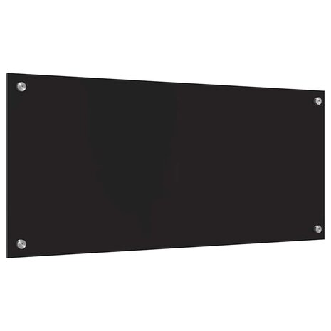 Keuken Achterwand Zwart 90 x 40 cm gehard glas 6