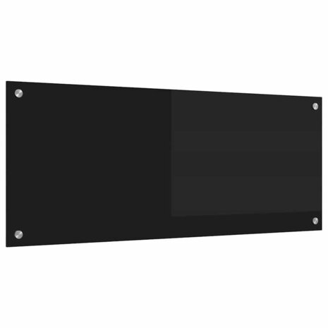 Keuken Achterwand Zwart 100 x 40 cm gehard glas 2