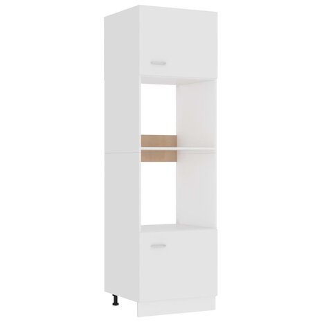 Magnetronkast Lyon 60x57x207 cm bewerkt hout wit 1