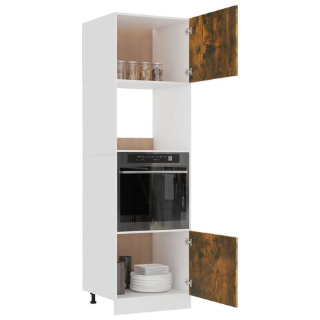 Magnetronkast Lyon 60x57x207 cm bewerkt hout gerookt eiken 4