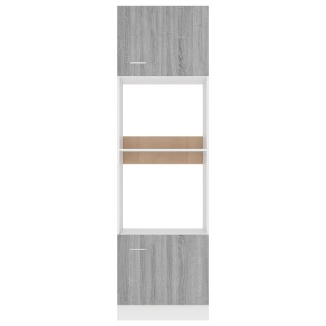 Magnetronkast Lyon 60x57x207 cm bewerkt hout grijs sonoma eiken 5