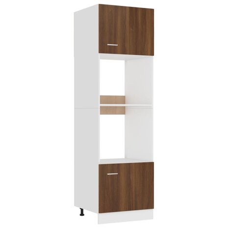 Magnetronkast Lyon 60x57x207 cm bewerkt hout bruin eikenkleur 2