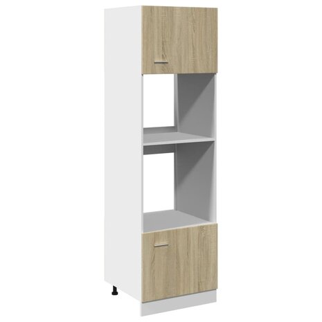 Magnetronkast Lyon 60x57x207 cm bewerkt hout sonoma eikenkleurig 2