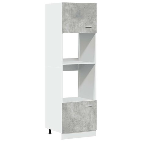 Magnetronkast Lyon 60x57x207 cm bewerkt hout betongrijs 2