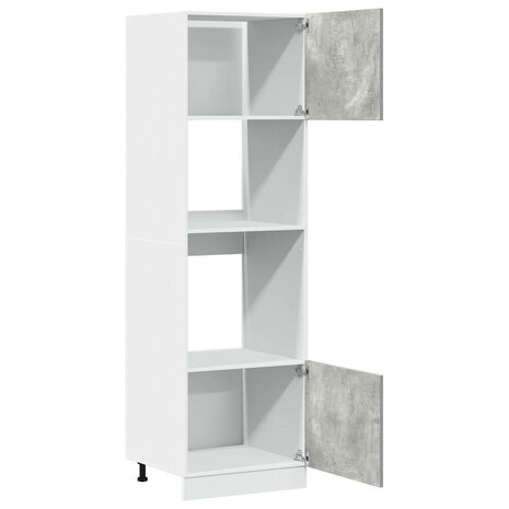 Magnetronkast Lyon 60x57x207 cm bewerkt hout betongrijs 3