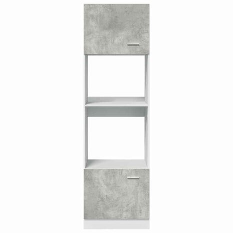 Magnetronkast Lyon 60x57x207 cm bewerkt hout betongrijs 4