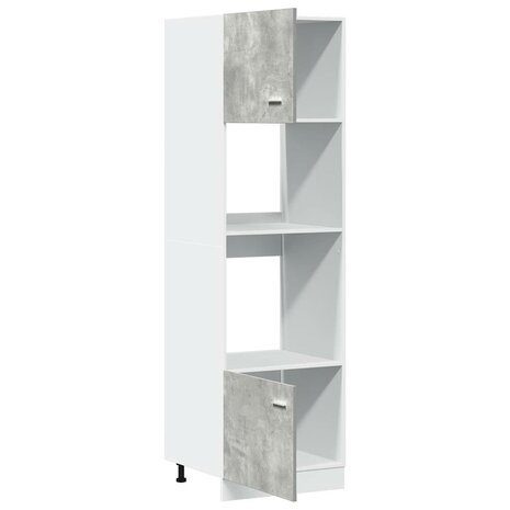 Magnetronkast Lyon 60x57x207 cm bewerkt hout betongrijs 5