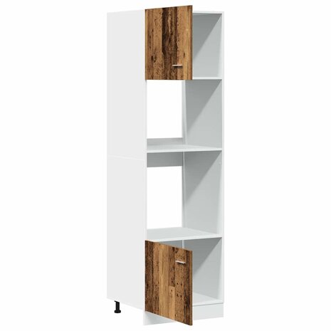 Magnetronkast Lyon 60x57x207 cm bewerkt hout oud houtkleurig 5
