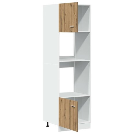 Magnetronkast Lyon 60x57x207 cm bewerkt hout ambachtelijk eiken 4