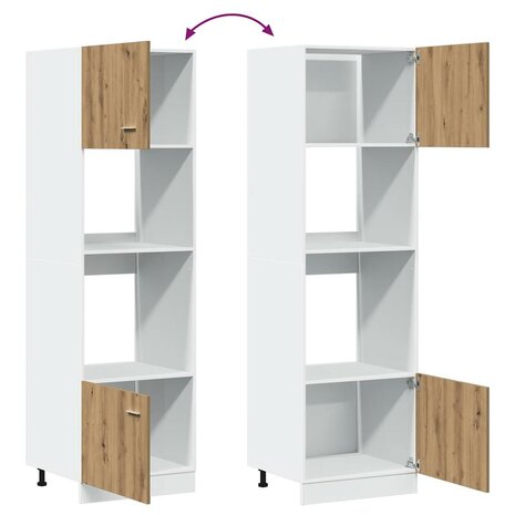 Magnetronkast Lyon 60x57x207 cm bewerkt hout ambachtelijk eiken 9