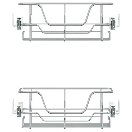 Draadmanden uittrekbaar 2 st 45 cm zilverkleurig 5