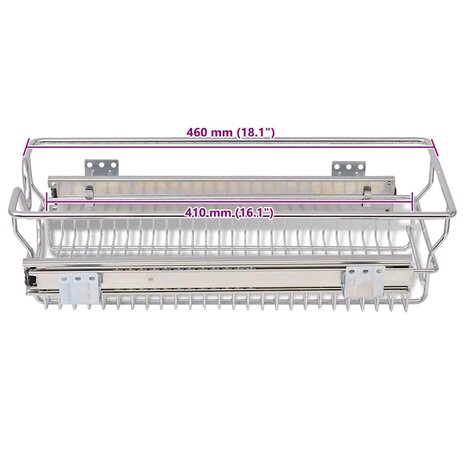 Draadmanden uittrekbaar 2 st 300 mm zilverkleurig 9