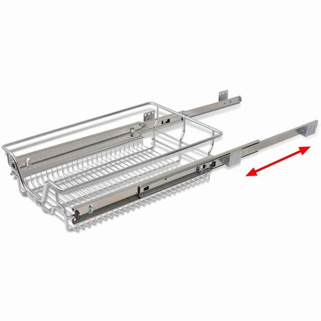 Draadmanden uittrekbaar 2 st 400 mm zilverkleurig 6