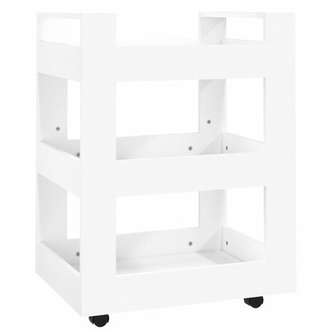 Keukentrolley 60x45x80 cm bewerkt hout wit 2