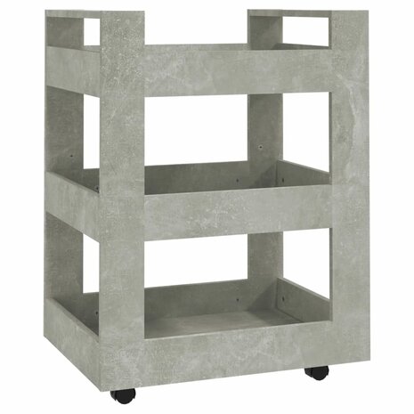 Keukentrolley 60x45x80 cm bewerkt hout betongrijs 2