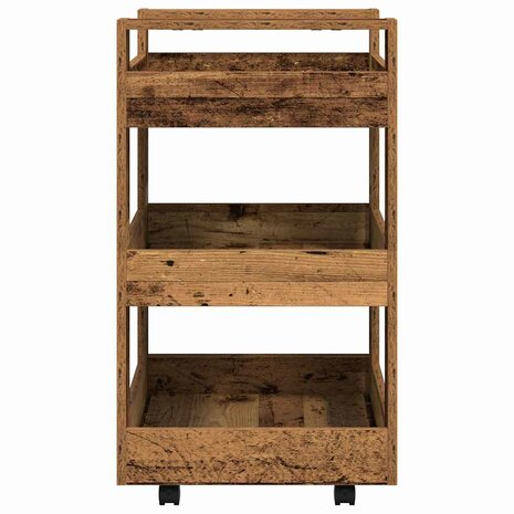 Keukentrolley Eikenhout 60 x 45 x 80 cm Bewerkt hout 6