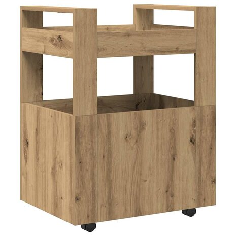 Keukentrolley artisanaal eikenkleurig 60 x 45 x 80 cm 8