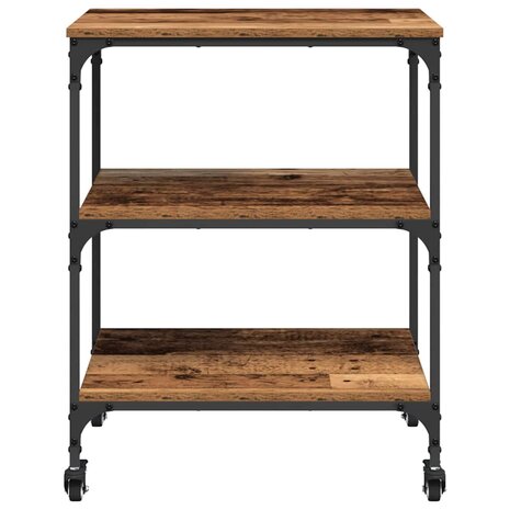 Keukentrolley Oud Hout 60 x 41 x 76 cm Bewerkt hout 6