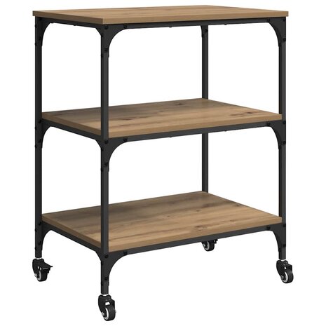Keukentrolley Artisan Eiken 60 x 41 x 76 cm Bewerkt hout 8