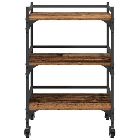 Keukentrolley Oud Hout 50 x 35 x 75.5 cm Bewerkt hout 6