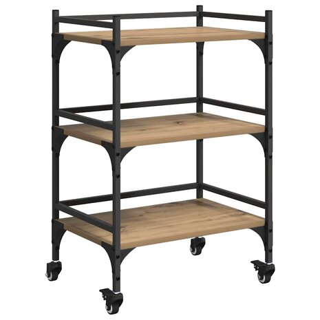 Keukentrolley Artisan Eiken 50 x 35 x 75.5 cm Bewerkt hout 2