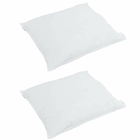 Hoofdkussen met kussen 2 pcs Wit 40 x 40 cm Veren 3