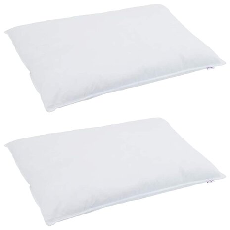 Hoofdkussen met kussen 2 pcs Wit 40 x 80 cm Veren 3