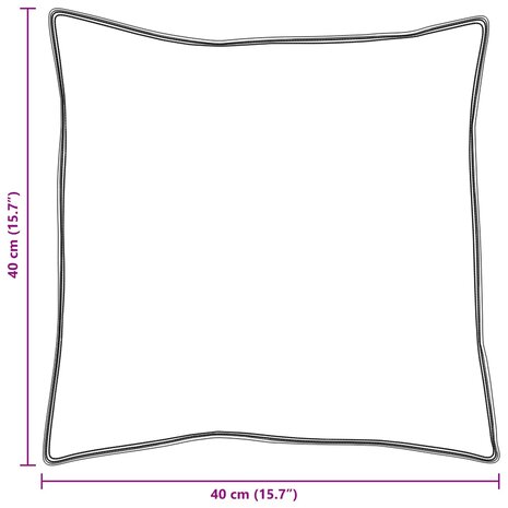 Hoofdkussen met kussen 2 pcs Wit 40 x 40 cm Katoen 4