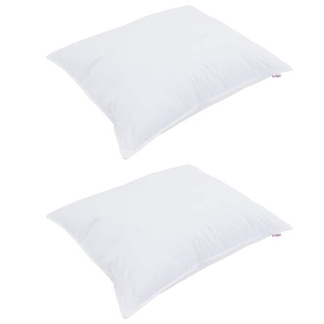 Hoofdkussen met kussen 2 pcs Wit 40 x 60 cm Katoen 3