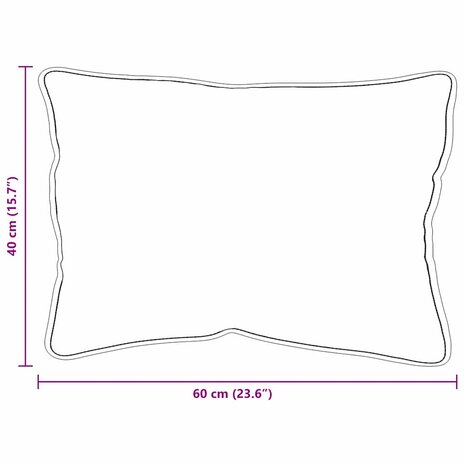 Hoofdkussen met kussen Wit 60 x 40 x 20 cm Polyester 9