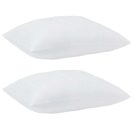 Hoofdkussen met kussen 2 pcs Wit 61 x 41 x 20 cm Polyester 4