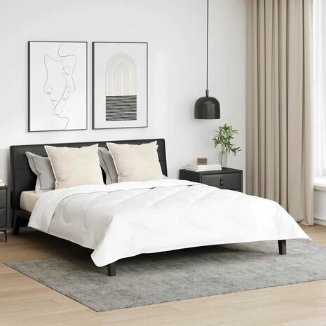 Hoofdkussen met kussen 2 pcs Wit 80 x 80 x 20 cm Polyester 1