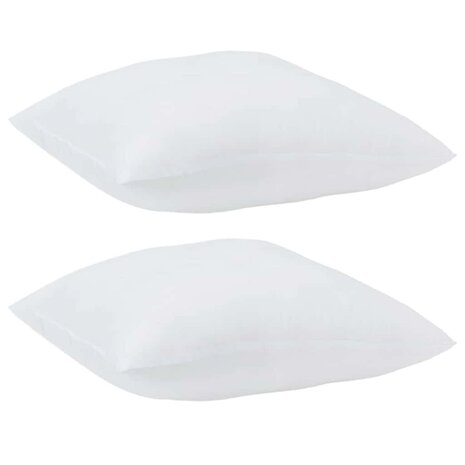Hoofdkussen met kussen 2 pcs Wit 80 x 80 x 20 cm Polyester 4