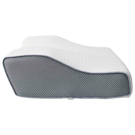 Hoofdkussen met kussen Wit 60 x 34 x 11 cm Polyester 6