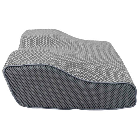 Hoofdkussen met kussen Grijs 60 x 34 x 11 cm Polyester 6